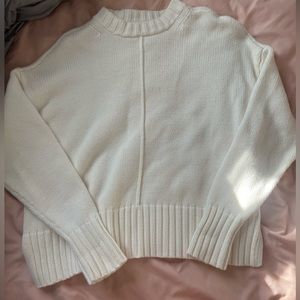 Target white sweater! Heavy and comfy!